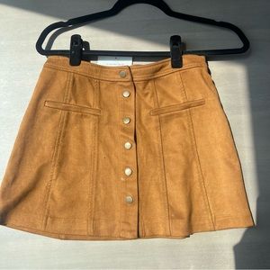 Zara suede brown skirt